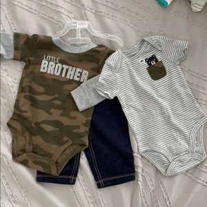3-piece Carter’s Little Brother outfit- 6M